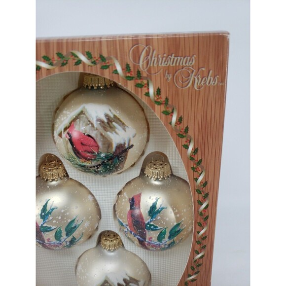 Krebs Christmas Ornaments Cardinals Woodland Accent Collection VTG Excellent - Picture 2 of 16